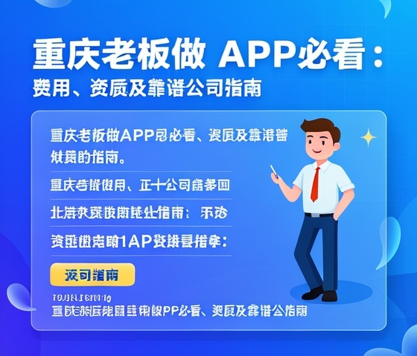 重庆老板做APP必看:费用、资质及靠谱公司指南